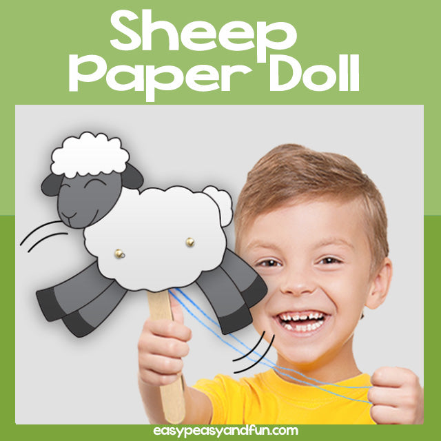 Sheep Movable Paper Doll Template