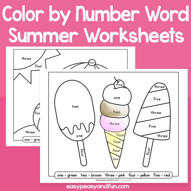 Summer Color By Number Word – Color By Code
