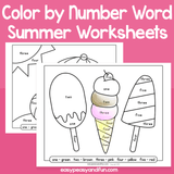 Summer Color By Number Word – Color By Code