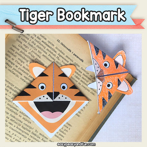 Printable Tiger Corner Bookmark