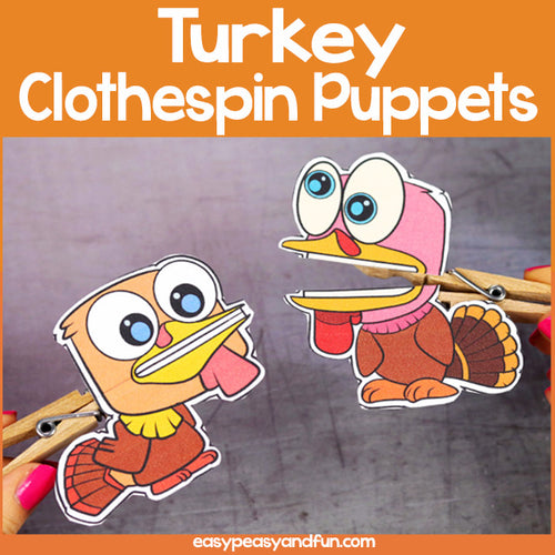 Turkey Clothespin Puppets