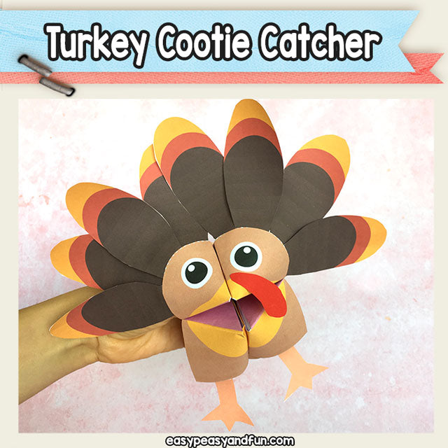 Turkey Fortune Teller – Cootie Catcher Origami Puppets