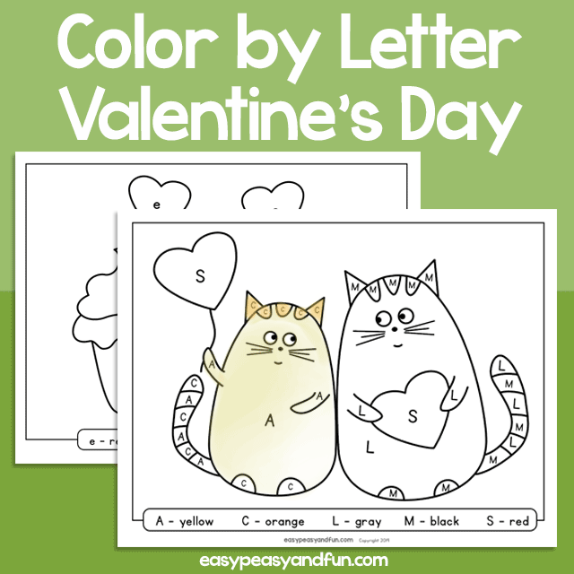 Valentine’s Day Color By Letter