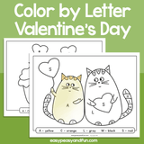 Valentine’s Day Color By Letter