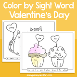 Valentine’s Day Color By Sight Word