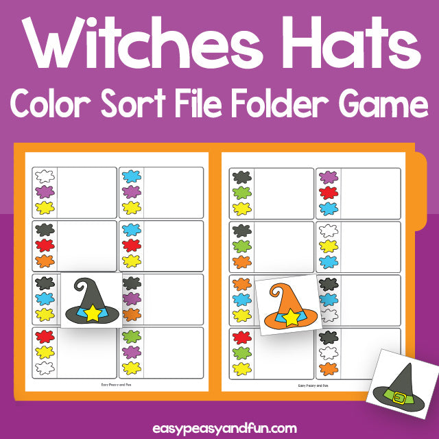 Color Matching Halloween File Folder Game