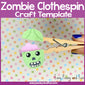 Zombie Clothespin Puppet