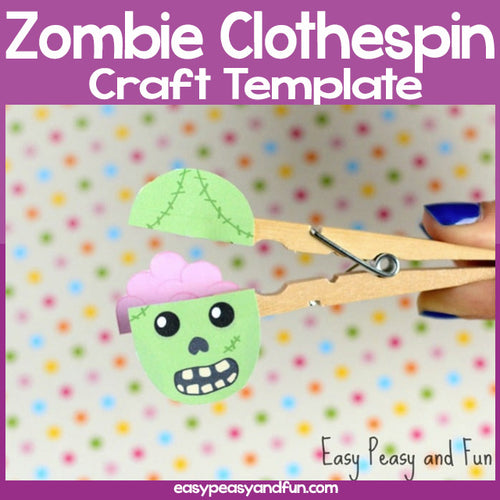 Zombie Clothespin Puppet